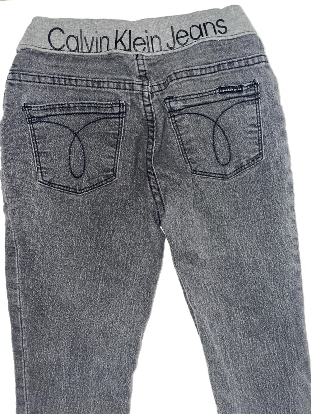 Calvin Klein Jeans Girl's Sz Gray High-Rise Jeans